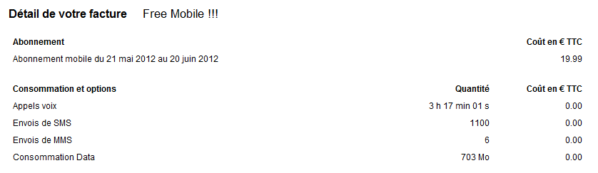 facture free mobile